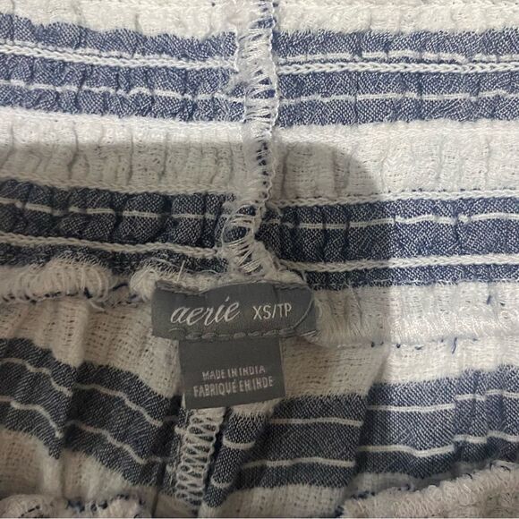Aerie Blue and White Striped Stretchy Pants Women's Size XS - Picture 5 of 6